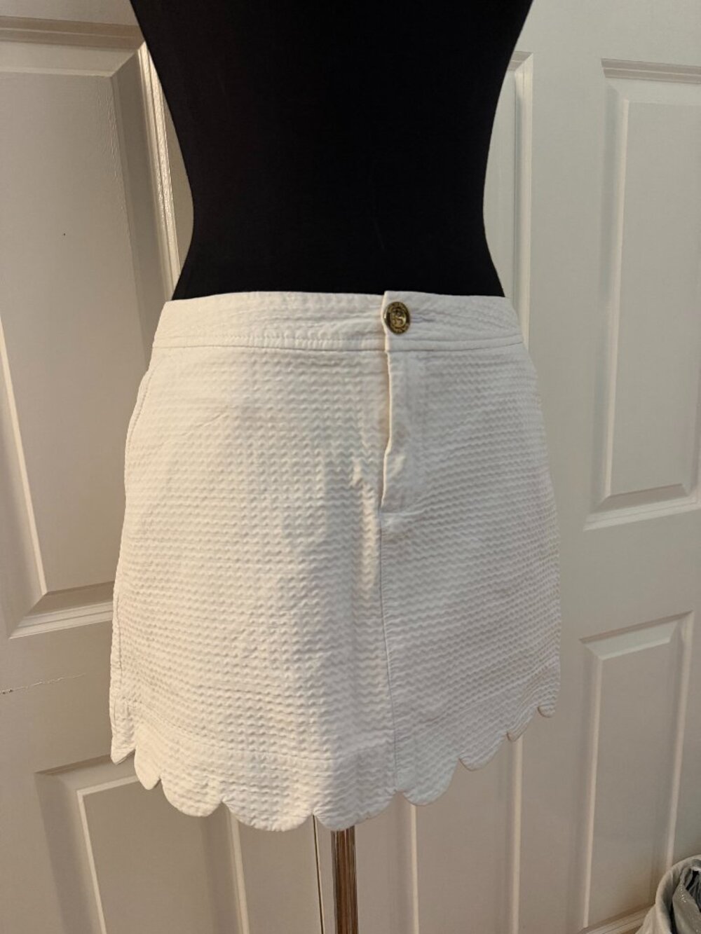 Lilly Pulitzer White Textured Skort